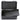 Black plastic tool vial case with open lid on a white background