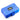 Blue digital thermometer case with digital display on a white background