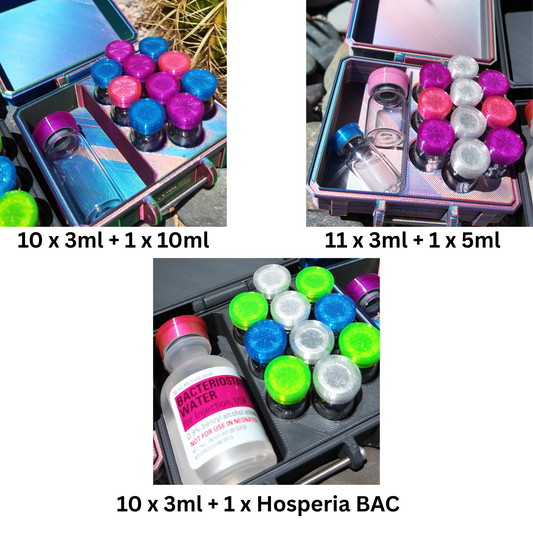 The Complete Guide to Mixed Vial Case | 10-Slot 3 ml Vial Case & 1 BAC Slot | Organizer for GLP-1, Peptides, Research