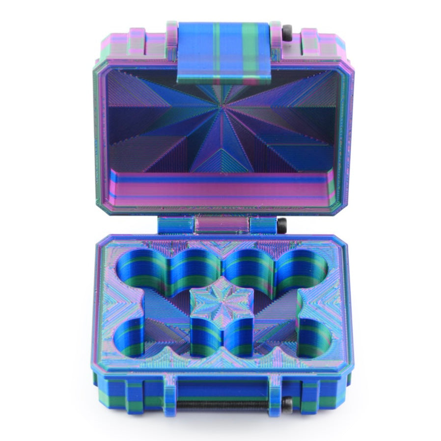 VialCase 10-Slot Compact Organizer with scalp massagers and hair growth supplements