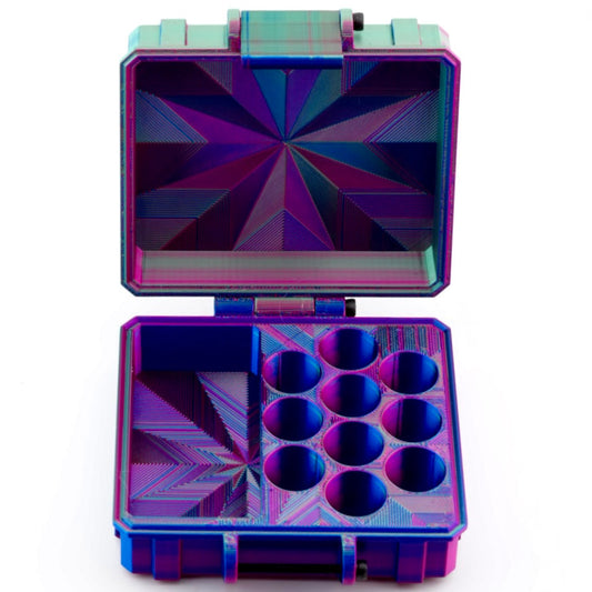 VialCase Mixed 10-Slot + BAC vial case for GHK-Cu copper peptide stack alongside iRestore Elite