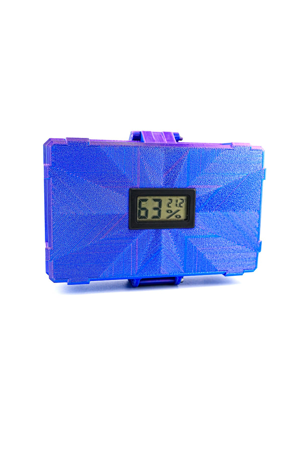 Travel-safe peptide storage with TempView — case ready for transit with sensor confirming cold-chain temperature range during travel