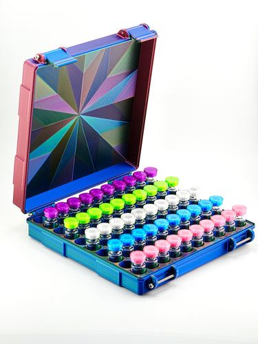 100-slot 3 ml vial organizer, front view
