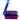 Blue and purple vial case on a white background