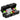 Black plastic case with colorful lids on bottles and a piece of paper inside