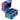 Blue and pink box with compartments on a white background