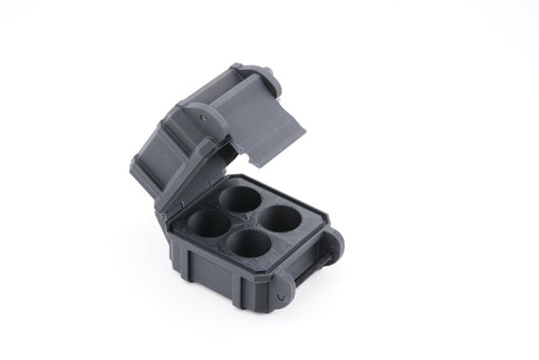 4-Slot 3 ml Vial Case | Compact Organizer | Organizer for GLP-1, Peptides, Research
