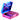 Blue and purple metallic vial case 3ml 10ml peptide case with compartments on a white background