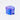 Blue and purple hexagonal container on a white background
