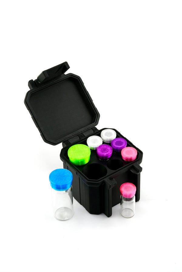 Rugged Mixed Vial Case | 6-Slot 3 ml + 2-Slot 10 ml | Reinforced Hard-Shell Organizer