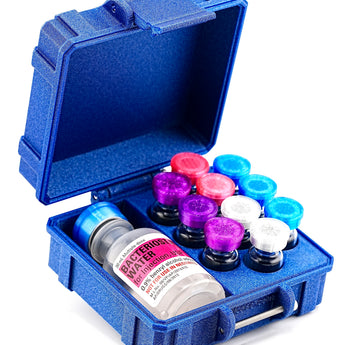 Galaxy Blue 10-Slot 3 ml Mixed Vial Case with 1 BAC Slot — organizer for GLP-1, peptides, and research vials