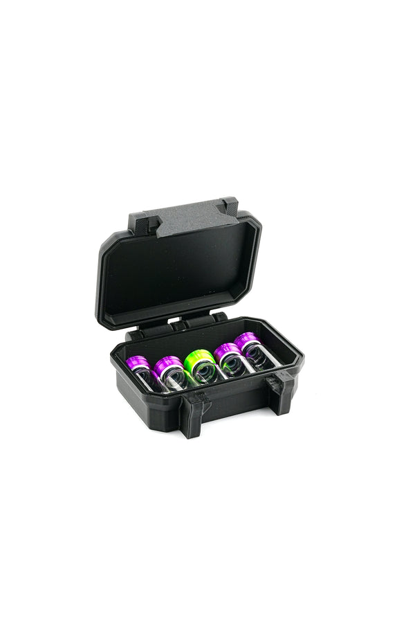 5-Slot Compact Vial Case with Prep Pad Storage |  Hard-Shell Travel Organizer