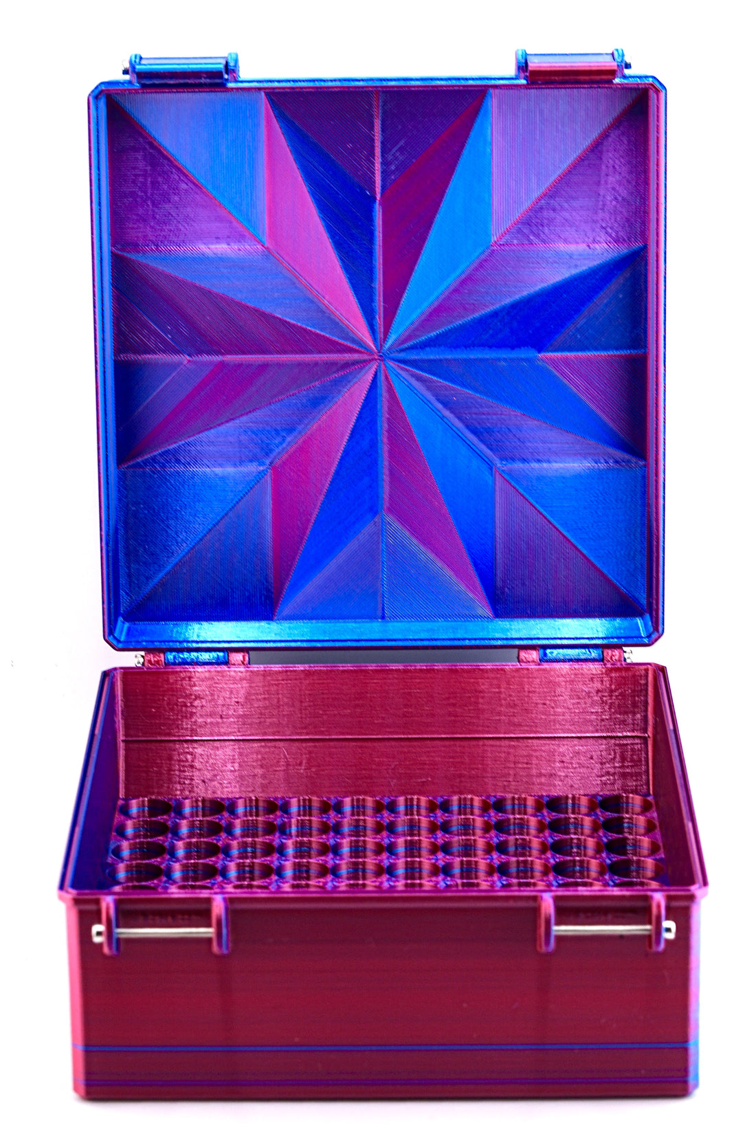 49-slot 10 ml vial organizer, top-down view of slot layout