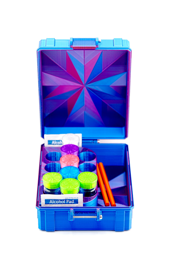 13-Slot 10 ml Vial Case with Storage Compartment | Organizer for GLP-1, Peptides, Research