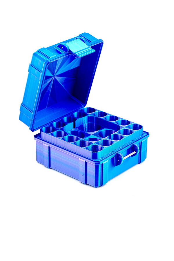 Mixed Vial Case | 16-Slot 3 ml & 4-Slot 10 ml Vial Case | Organizer for GLP-1, Peptides, Research