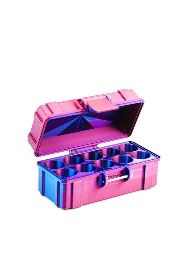 Travel Hard Case 10 x 10ml (2.2" tall vials) Case for Easy Organization and Secure Storage