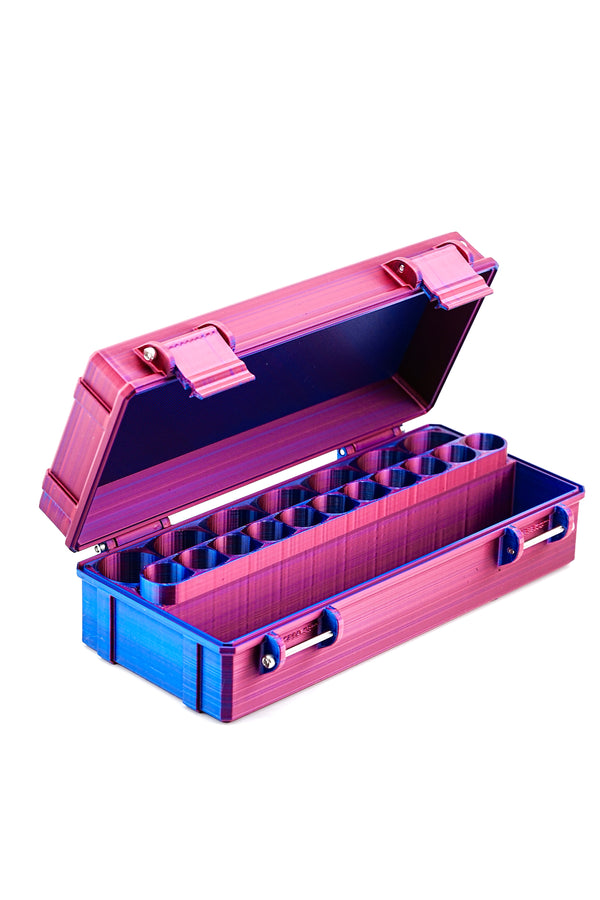 Mixed Vial Case | 7-Slot 10 ml Vial Case & 11-Slot 3 ml Vial Case Slots + Preloaded Syringe Area| Organizer for GLP-1, Peptides, Research